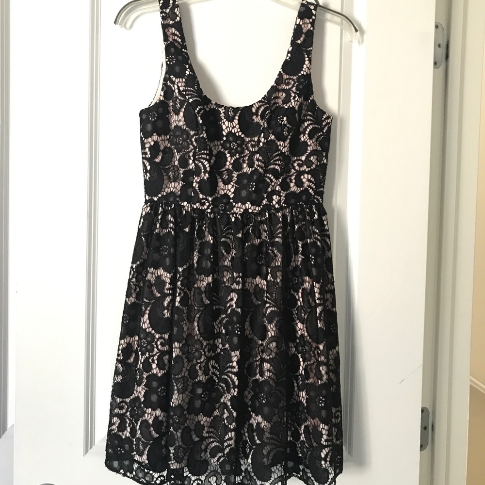 Black lace dress from Bloomingdale's